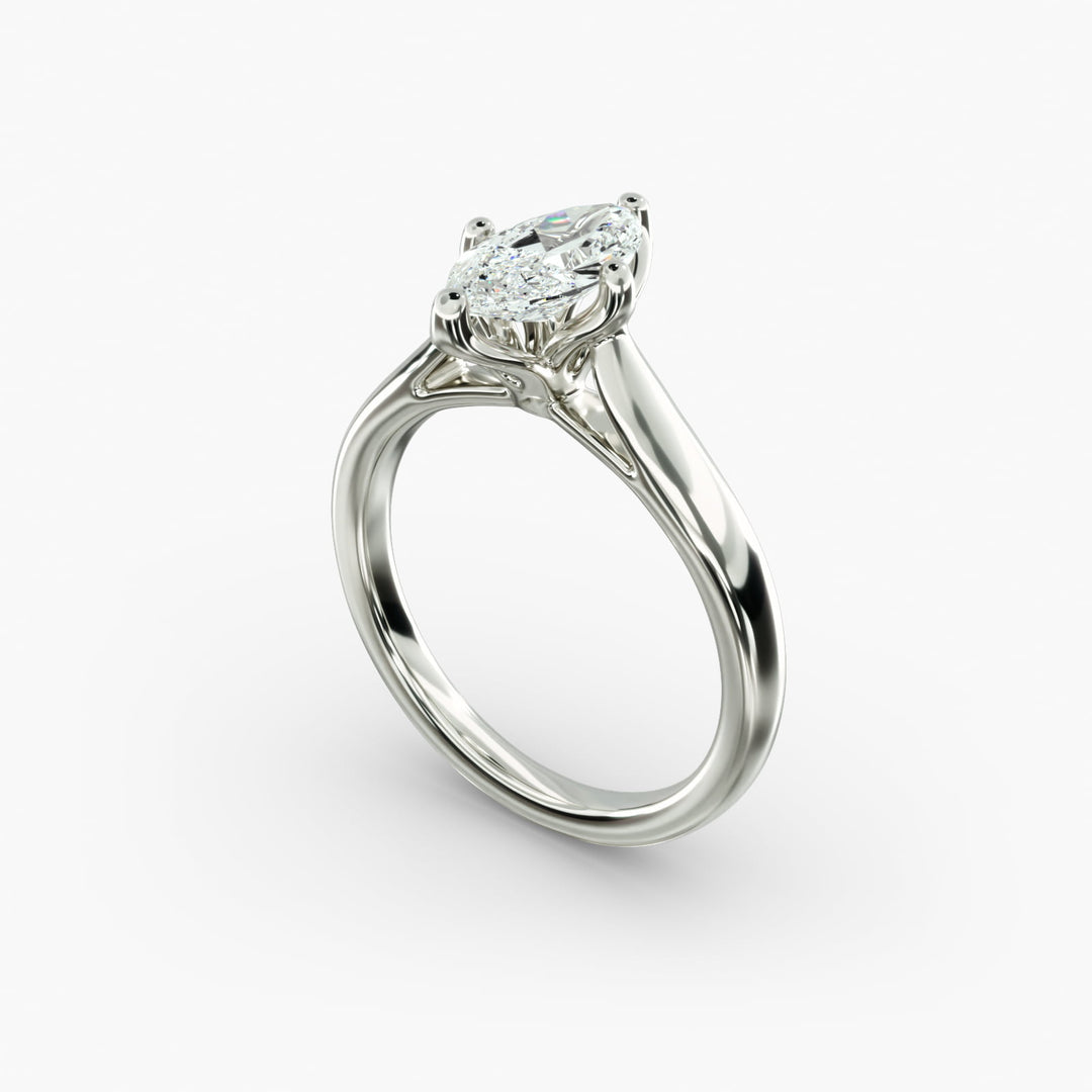 Marquise Lab-Grown Diamond Classic Solitaire Engagement Ring | Timeless Design | IGI Certified | 10K/14K/18K Gold