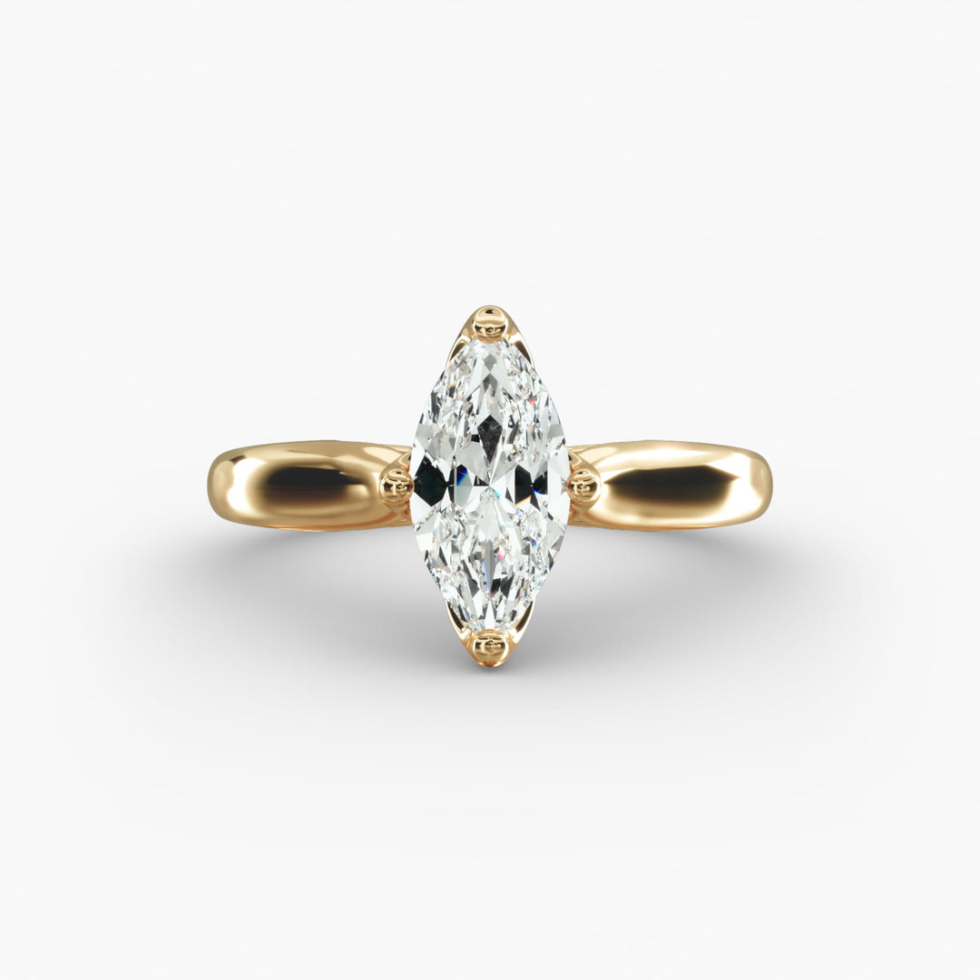 Marquise Lab-Grown Diamond Classic Solitaire Engagement Ring | Timeless Design | IGI Certified | 10K/14K/18K Gold