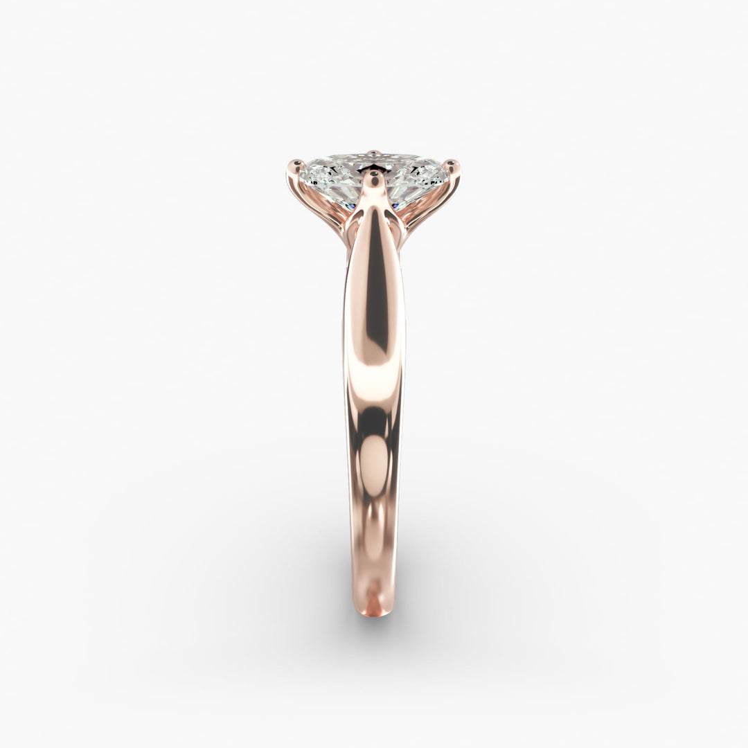 Oval Lab-Grown Diamond Four-Prong Solitaire Engagement Ring | Classic Band | IGI Certified | 10K/14K/18K Gold