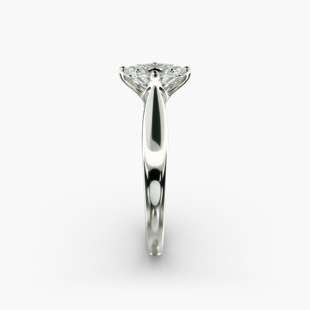 Oval Lab-Grown Diamond Four-Prong Solitaire Engagement Ring | Classic Band | IGI Certified | 10K/14K/18K Gold