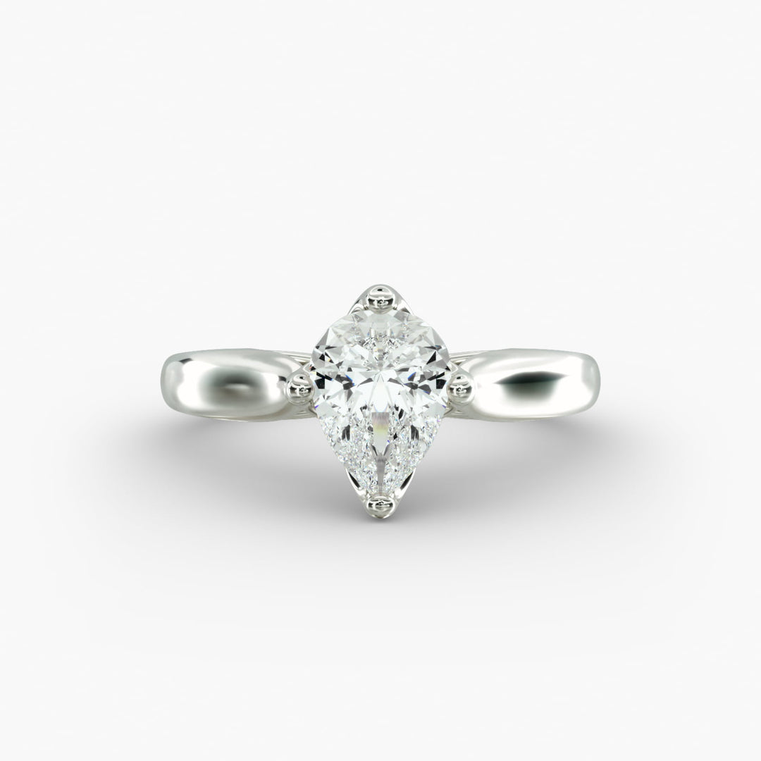 Pear Lab-Grown Diamond Four-Prong Engagement Ring | Classic Solitaire | IGI Certified | 10K/14K/18K Gold