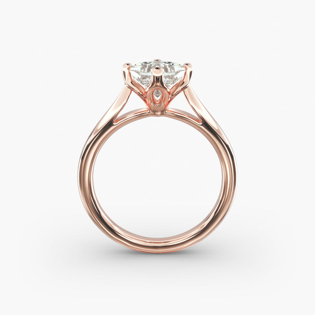 Princess Lab-Grown Diamond Four-Prong Engagement Ring | Classic Solitaire | IGI Certified | 10K/14K/18K Gold