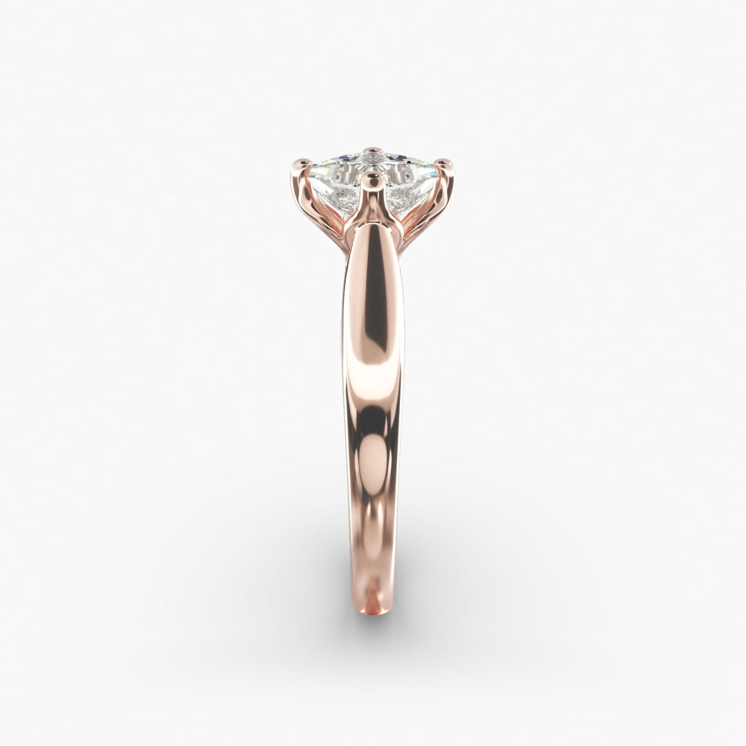 Princess Lab-Grown Diamond Four-Prong Engagement Ring | Classic Solitaire | IGI Certified | 10K/14K/18K Gold