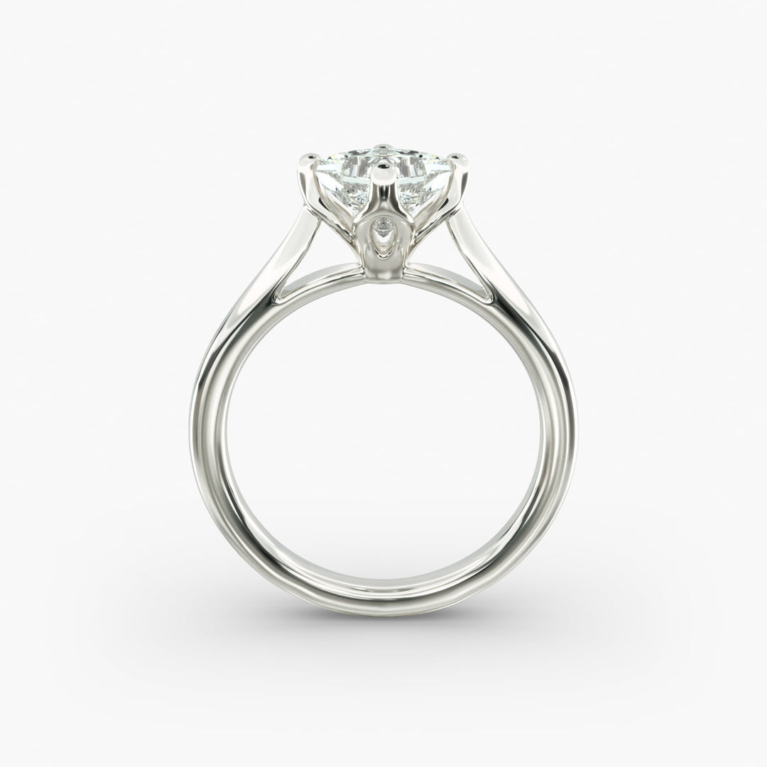 Princess Lab-Grown Diamond Four-Prong Engagement Ring | Classic Solitaire | IGI Certified | 10K/14K/18K Gold