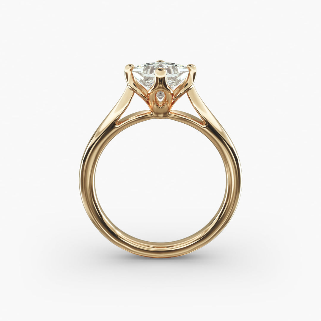 Princess Lab-Grown Diamond Four-Prong Engagement Ring | Classic Solitaire | IGI Certified | 10K/14K/18K Gold