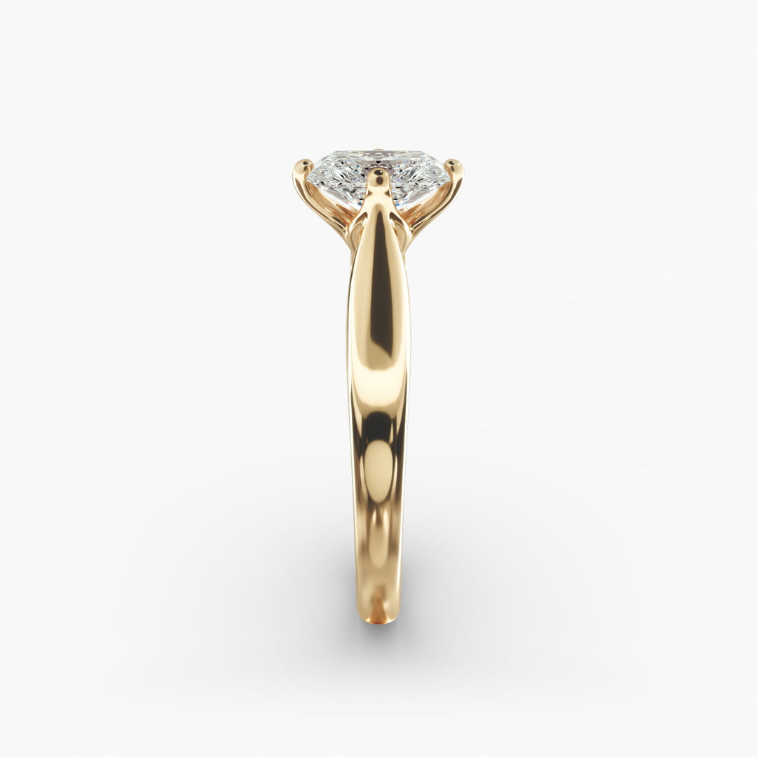 Radiant Lab-Grown Diamond Four-Prong Engagement Ring | Brilliant Solitaire | IGI Certified | 10K/14K/18K Gold