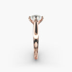 Load image into Gallery viewer, Round Lab-Grown Diamond Four-Prong Engagement Ring | Brilliant Solitaire | IGI Certified | 10K/14K/18K Gold
