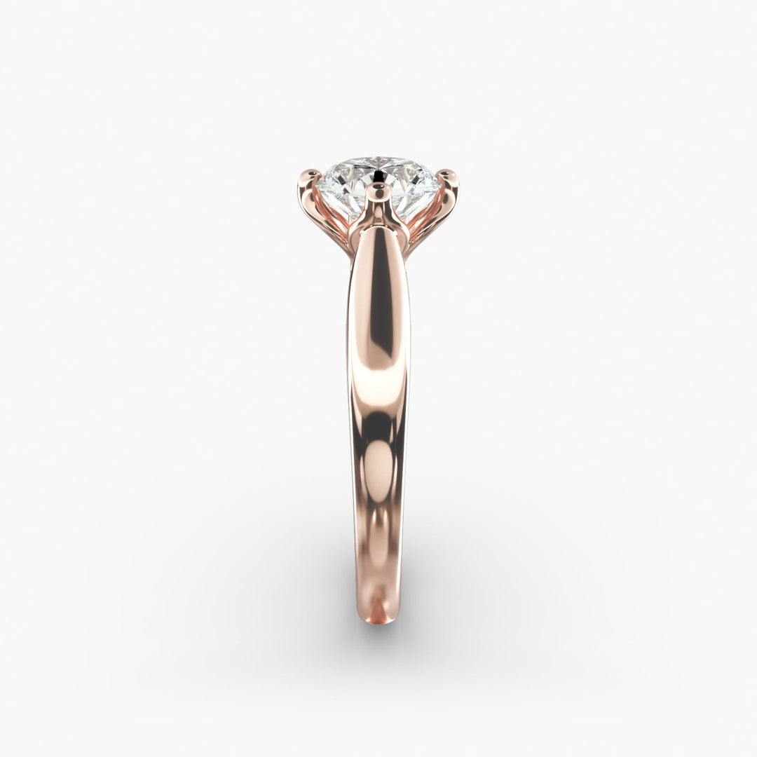 Round Lab-Grown Diamond Four-Prong Engagement Ring | Brilliant Solitaire | IGI Certified | 10K/14K/18K Gold