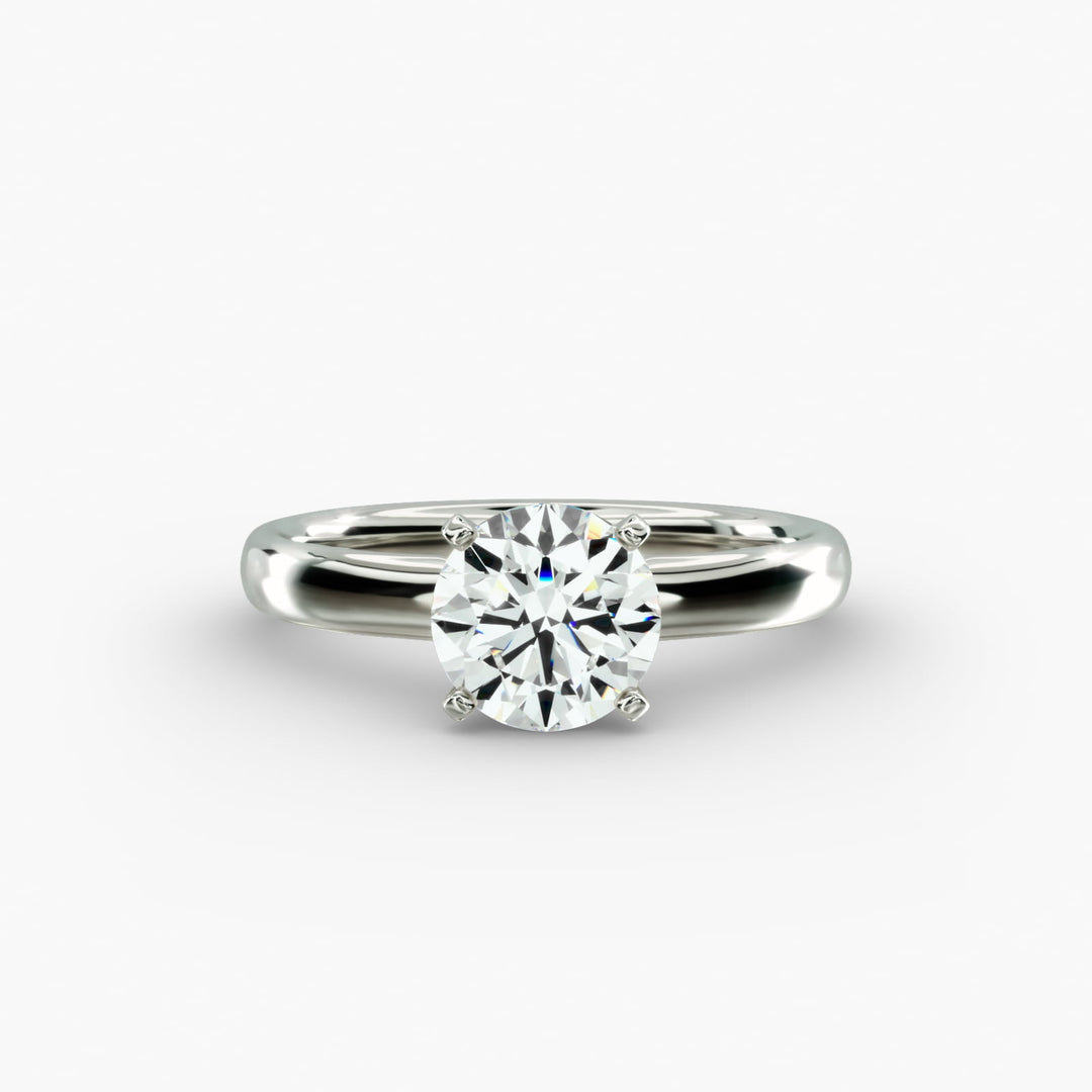 Round Brilliant Lab-Grown Diamond Solitaire Ring – 4-Prong Classic | IGI Certified | 10K/14K/18K Gold