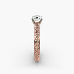 Load image into Gallery viewer, Cushion Lab-Grown Diamond Designer Ring – Artistic Band | IGI Certified | 10K/14K/18K Gold
