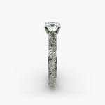 Load image into Gallery viewer, Cushion Lab-Grown Diamond Designer Ring – Artistic Band | IGI Certified | 10K/14K/18K Gold
