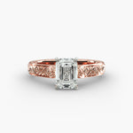 Load image into Gallery viewer, Emerald Lab-Grown Diamond Designer Ring – Artistic Band | IGI Certified | 10K/14K/18K Gold
