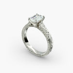 Load image into Gallery viewer, Emerald Lab-Grown Diamond Designer Ring – Artistic Band | IGI Certified | 10K/14K/18K Gold
