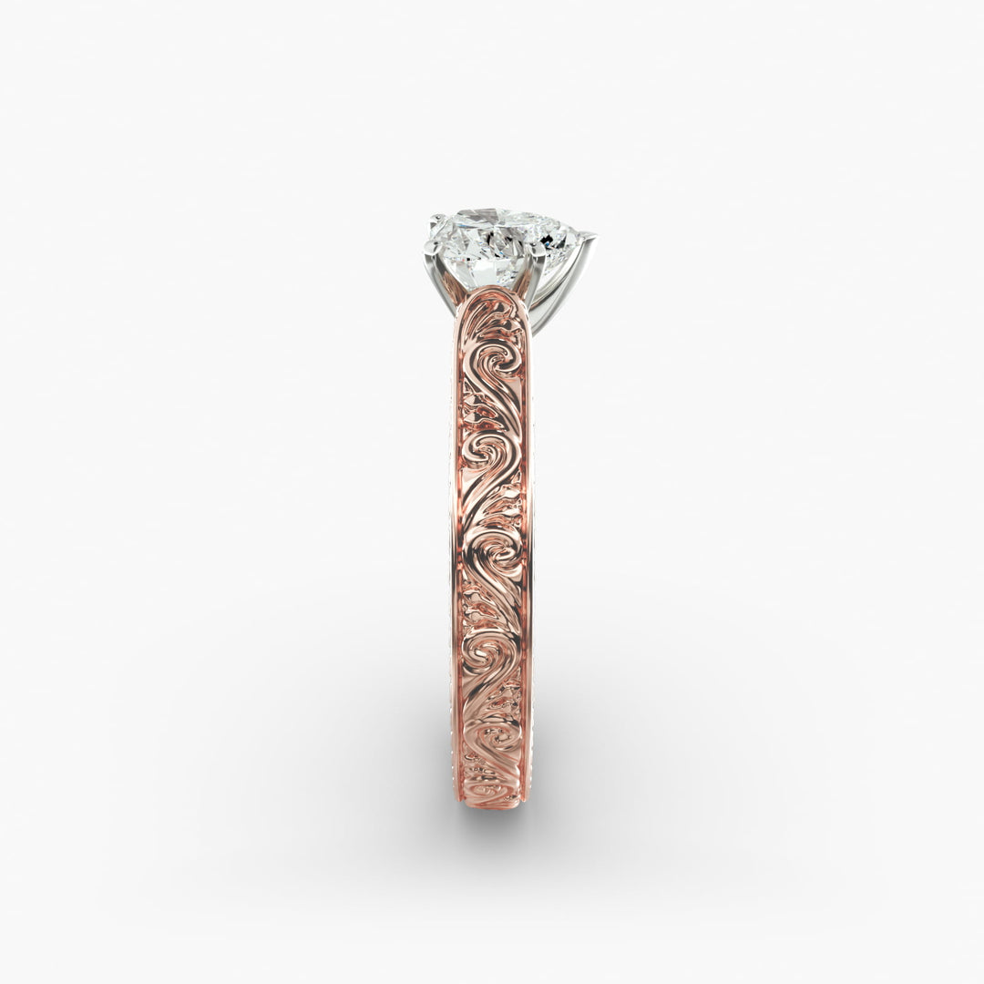 Heart Lab-Grown Diamond Designer Ring – Artistic Band | IGI Certified | 10K/14K/18K Gold