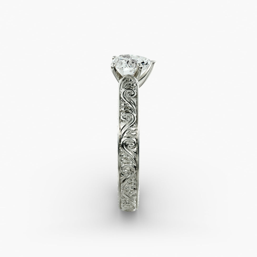 Heart Lab-Grown Diamond Designer Ring – Artistic Band | IGI Certified | 10K/14K/18K Gold