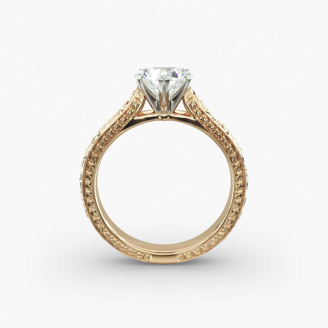 Heart Lab-Grown Diamond Designer Ring – Artistic Band | IGI Certified | 10K/14K/18K Gold