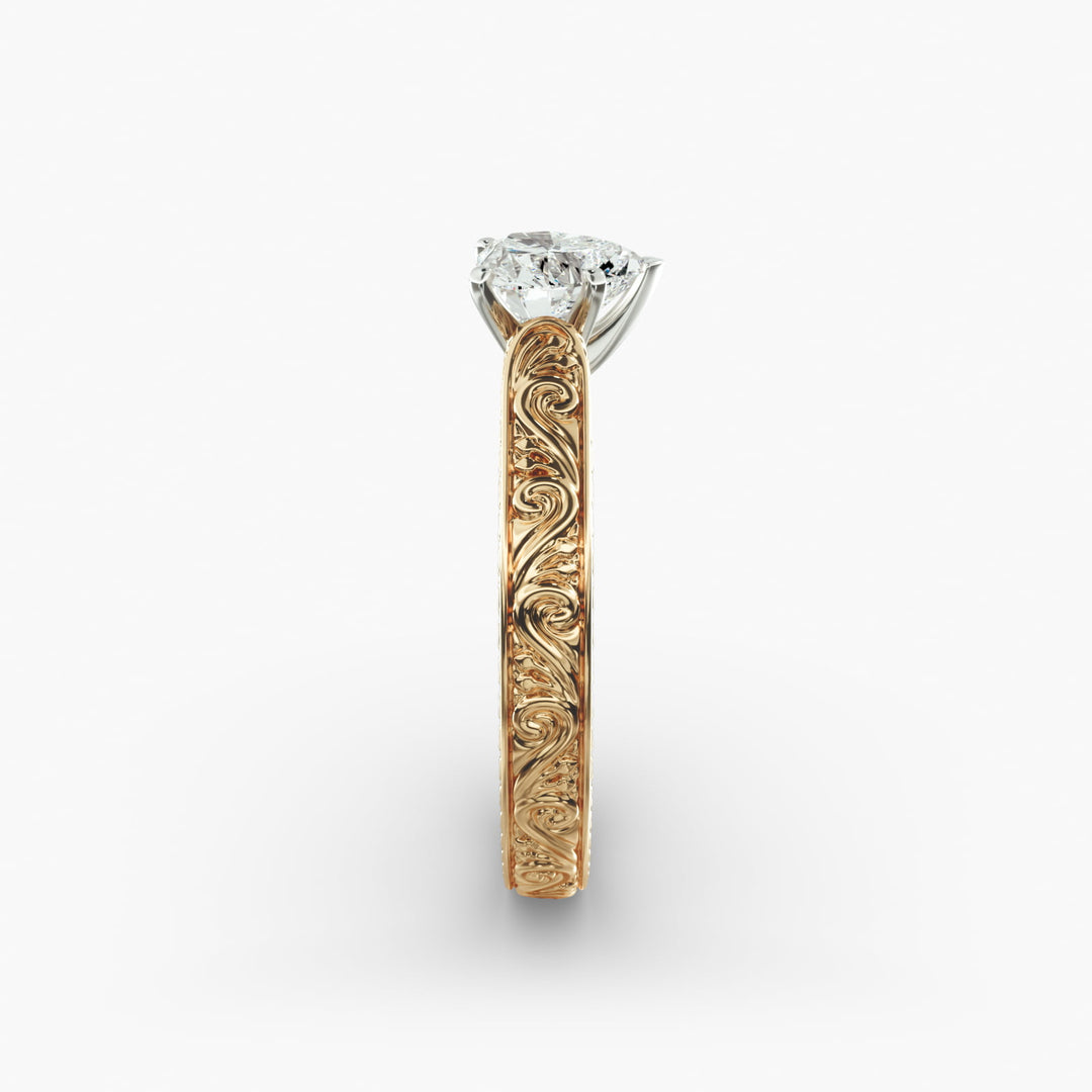 Heart Lab-Grown Diamond Designer Ring – Artistic Band | IGI Certified | 10K/14K/18K Gold