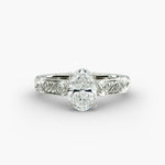 Load image into Gallery viewer, Oval Lab-Grown Diamond Designer Ring – Unique Artistic Style | IGI Certified | 10K/14K/18K Gold
