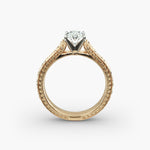 Load image into Gallery viewer, Oval Lab-Grown Diamond Designer Ring – Unique Artistic Style | IGI Certified | 10K/14K/18K Gold
