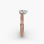 Load image into Gallery viewer, Pear Lab-Grown Diamond Designer Ring – Artistic Band | IGI Certified | 10K/14K/18K Gold
