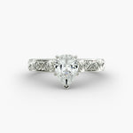 Load image into Gallery viewer, Pear Lab-Grown Diamond Designer Ring – Artistic Band | IGI Certified | 10K/14K/18K Gold
