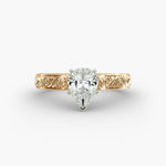 Load image into Gallery viewer, Pear Lab-Grown Diamond Designer Ring – Artistic Band | IGI Certified | 10K/14K/18K Gold
