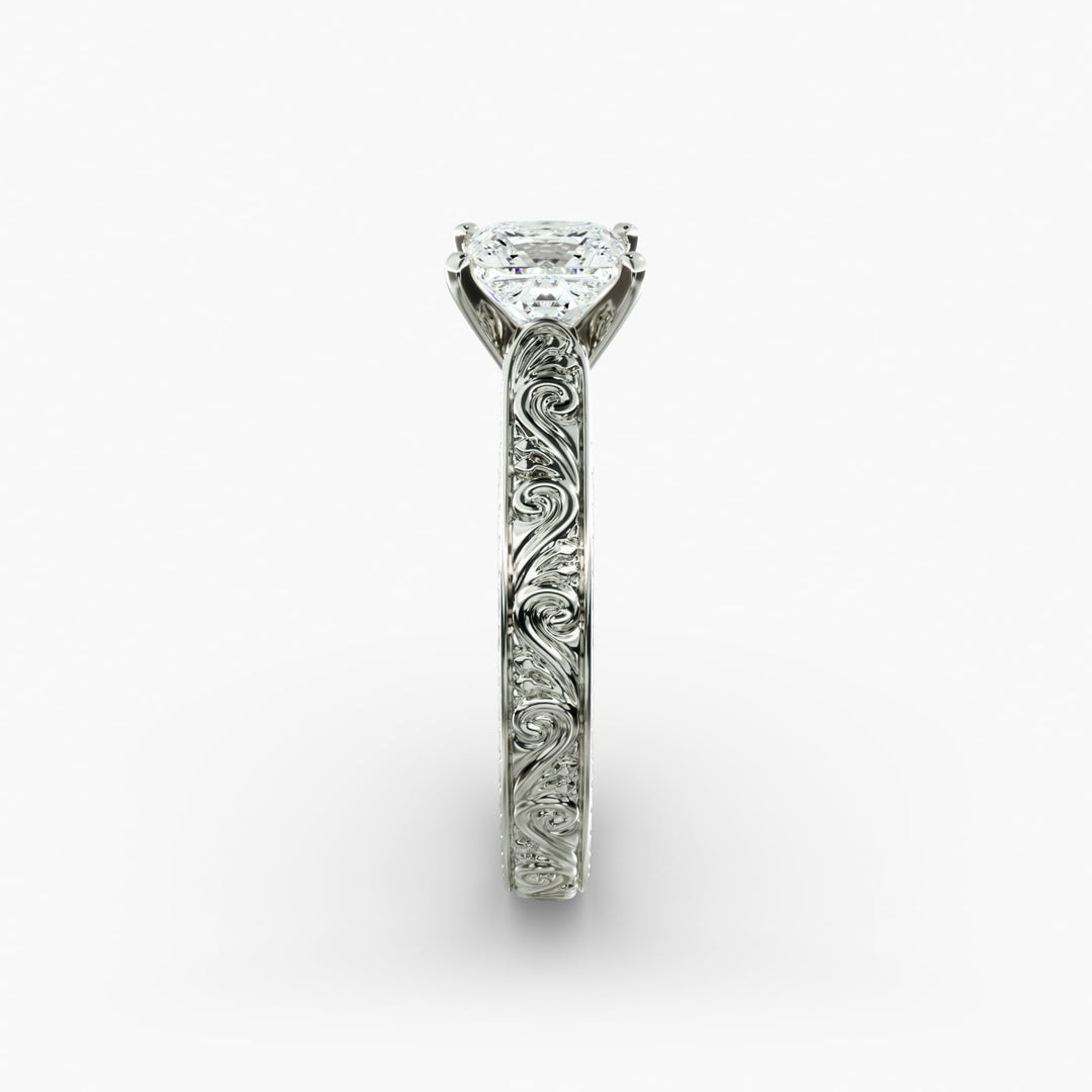 Princess Lab-Grown Diamond Designer Ring – Artistic Band | IGI Certified | 10K/14K/18K Gold