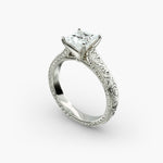 Load image into Gallery viewer, Princess Lab-Grown Diamond Designer Ring – Artistic Band | IGI Certified | 10K/14K/18K Gold
