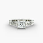 Load image into Gallery viewer, Princess Lab-Grown Diamond Designer Ring – Artistic Band | IGI Certified | 10K/14K/18K Gold

