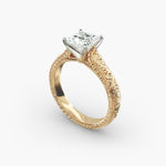 Load image into Gallery viewer, Princess Lab-Grown Diamond Designer Ring – Artistic Band | IGI Certified | 10K/14K/18K Gold
