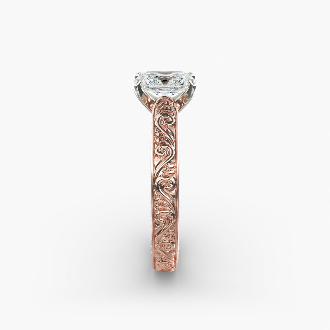 Radiant Cut Designer Lab-Grown Diamond Ring | 0.50–5.00 Carat | IGI Certified | Yellow, White, Rose Gold