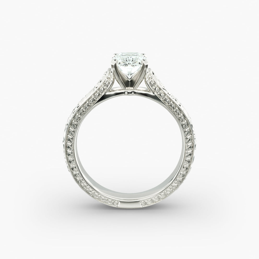 Radiant Cut Designer Lab-Grown Diamond Ring | 0.50–5.00 Carat | IGI Certified | Yellow, White, Rose Gold