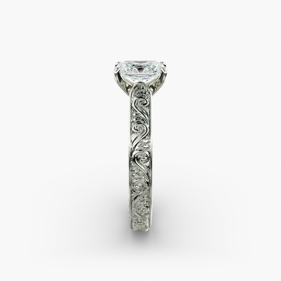 Radiant Cut Designer Lab-Grown Diamond Ring | 0.50–5.00 Carat | IGI Certified | Yellow, White, Rose Gold