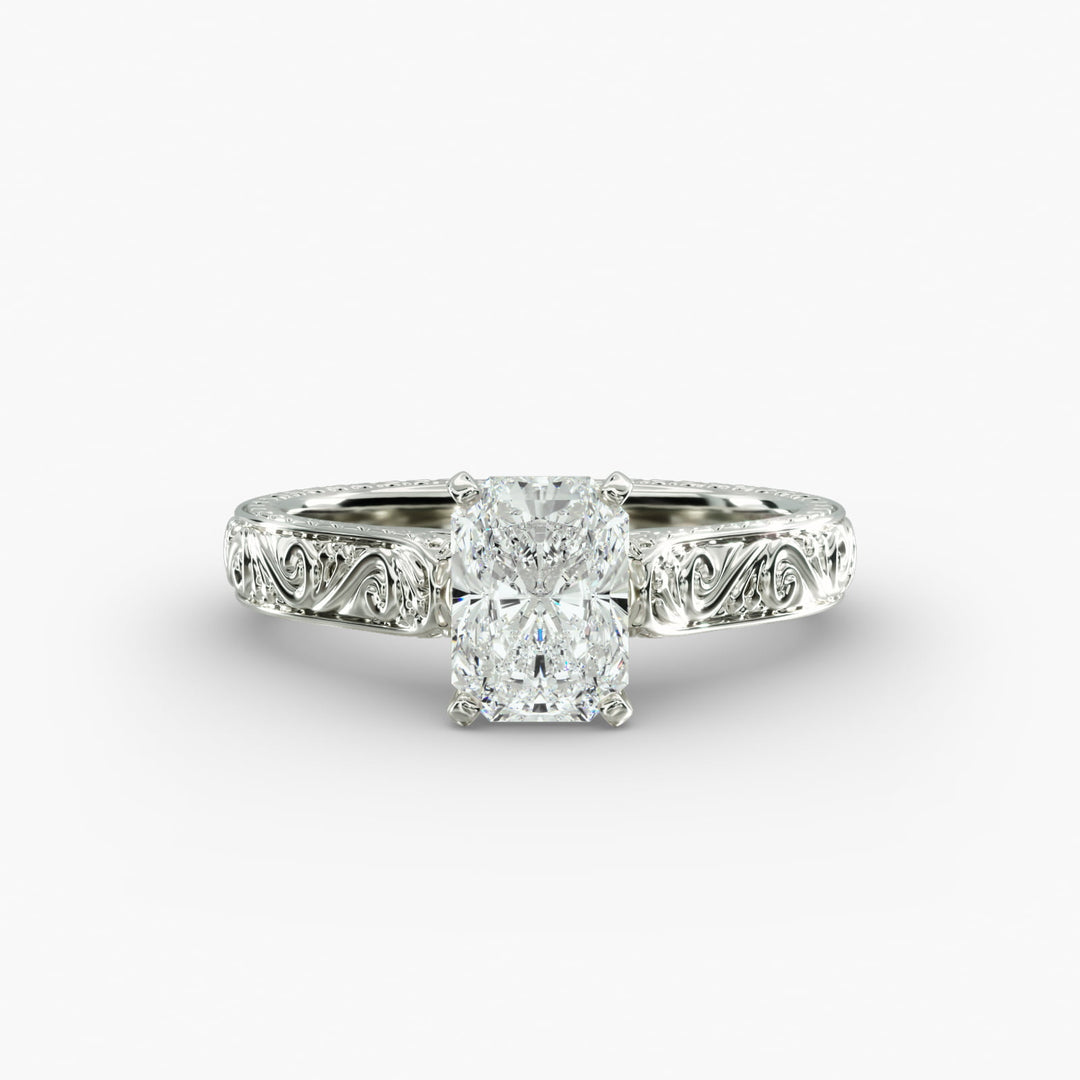Radiant Cut Designer Lab-Grown Diamond Ring | 0.50–5.00 Carat | IGI Certified | Yellow, White, Rose Gold
