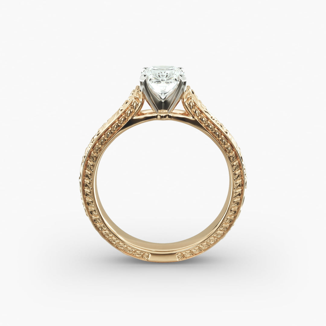 Radiant Cut Designer Lab-Grown Diamond Ring | 0.50–5.00 Carat | IGI Certified | Yellow, White, Rose Gold