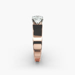 Load image into Gallery viewer, Cushion Lab-Grown Diamond Bold Classic Band Ring – Timeless Luxury | IGI Certified | 10K/14K/18K Gold
