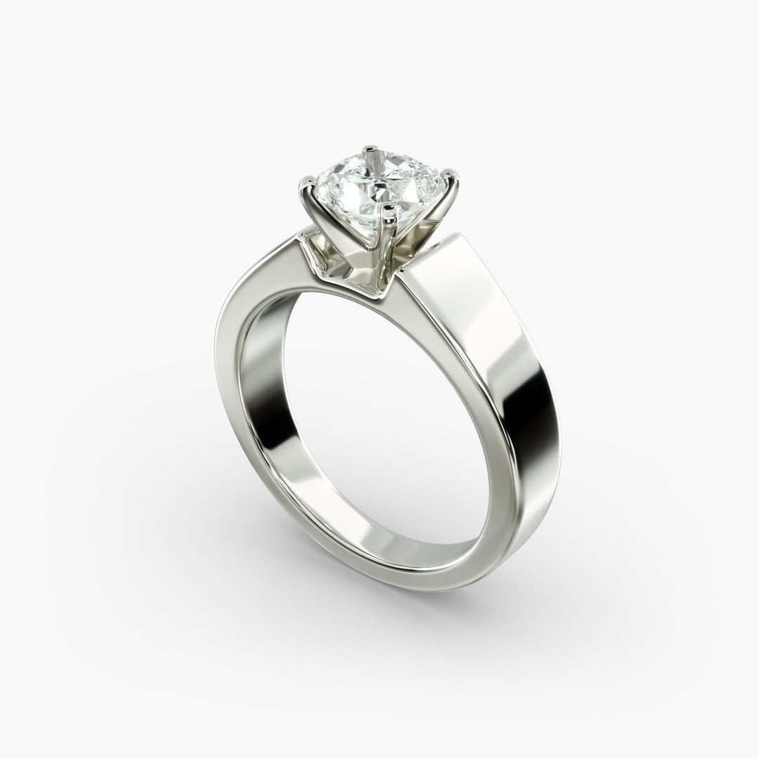Cushion Lab-Grown Diamond Bold Classic Band Ring – Timeless Luxury | IGI Certified | 10K/14K/18K Gold