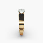Load image into Gallery viewer, Cushion Lab-Grown Diamond Bold Classic Band Ring – Timeless Luxury | IGI Certified | 10K/14K/18K Gold
