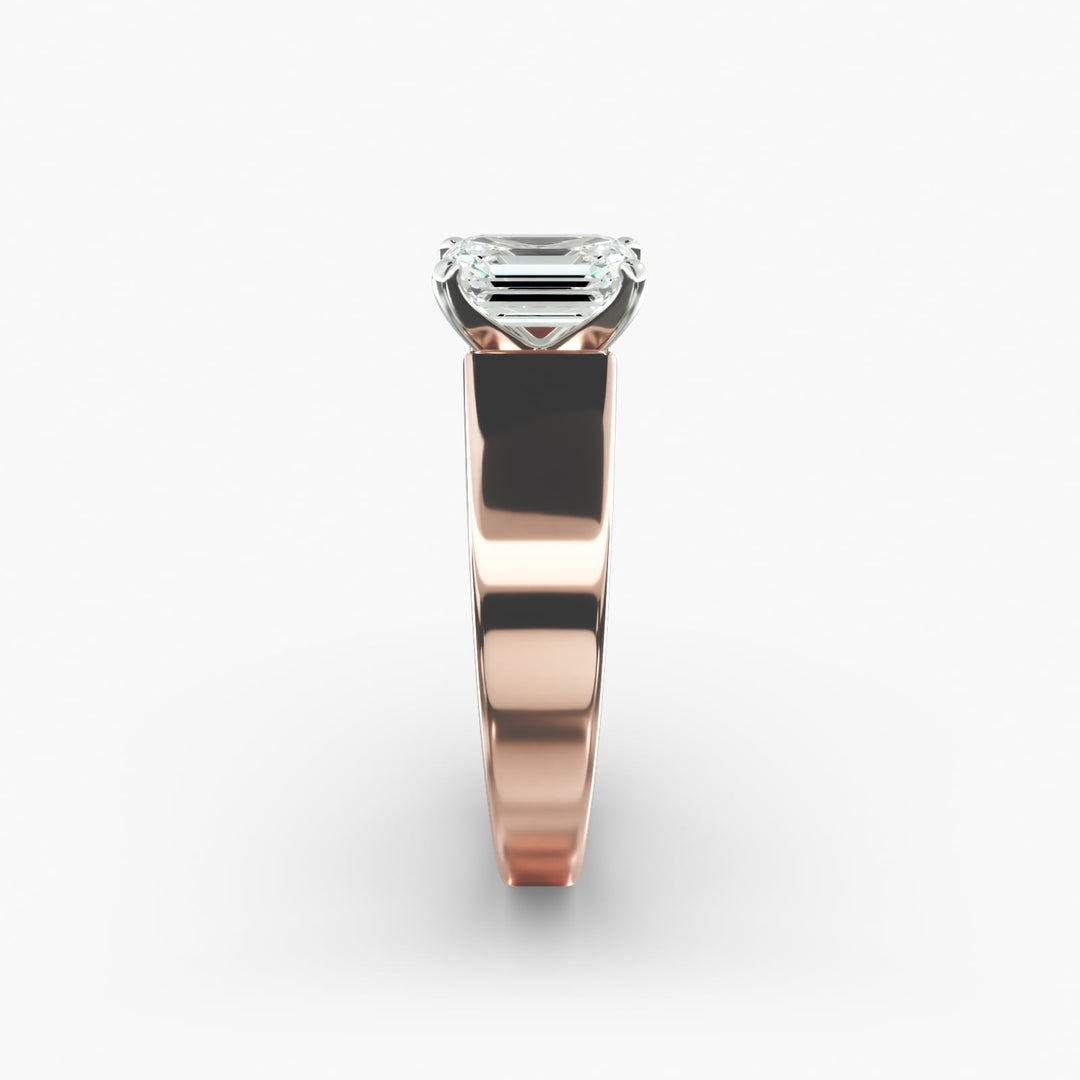 Emerald Lab-Grown Diamond Bold Classic Band Ring – Modern Elegance | IGI Certified | 10K/14K/18K Gold