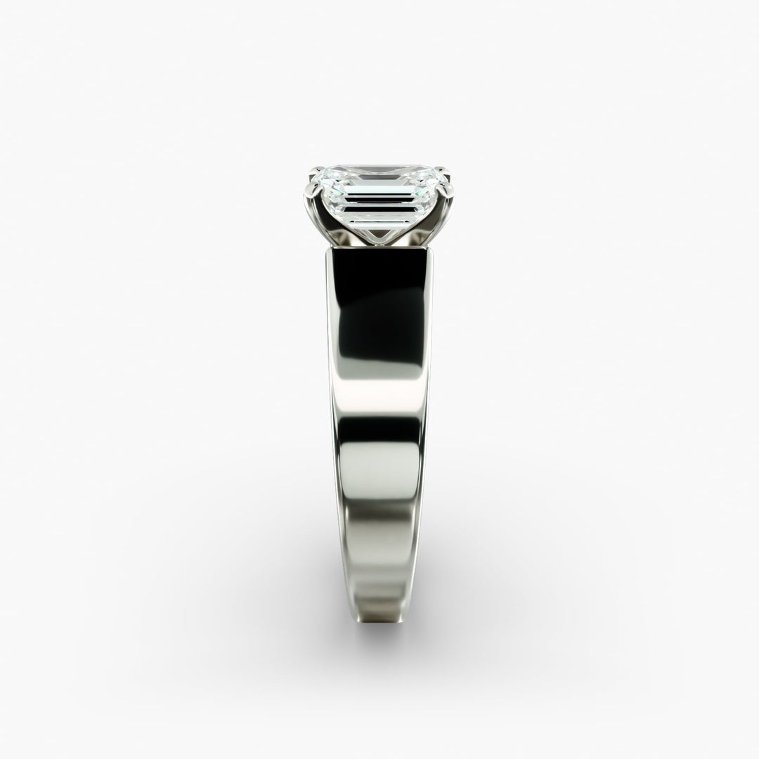 Emerald Lab-Grown Diamond Bold Classic Band Ring – Modern Elegance | IGI Certified | 10K/14K/18K Gold