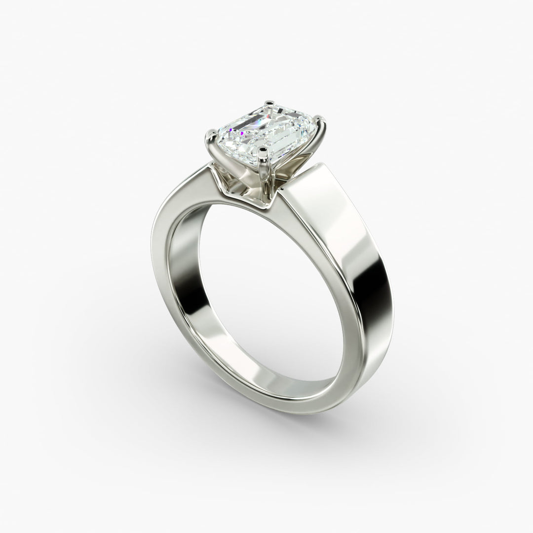 Emerald Lab-Grown Diamond Bold Classic Band Ring – Modern Elegance | IGI Certified | 10K/14K/18K Gold