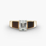 Load image into Gallery viewer, Emerald Lab-Grown Diamond Bold Classic Band Ring – Modern Elegance | IGI Certified | 10K/14K/18K Gold
