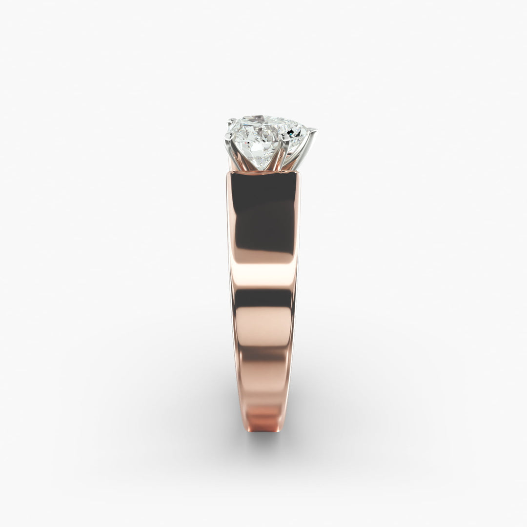 Heart Lab-Grown Diamond Bold Classic Band Ring – Romantic Designer Style | IGI Certified | 10K/14K/18K Gold