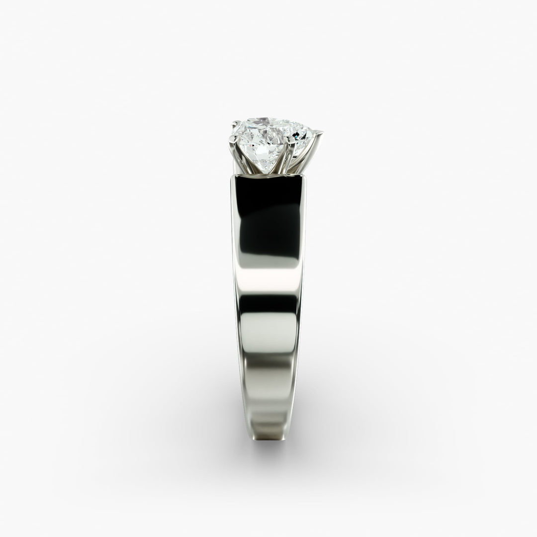 Heart Lab-Grown Diamond Bold Classic Band Ring – Romantic Designer Style | IGI Certified | 10K/14K/18K Gold