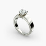 Load image into Gallery viewer, Heart Lab-Grown Diamond Bold Classic Band Ring – Romantic Designer Style | IGI Certified | 10K/14K/18K Gold
