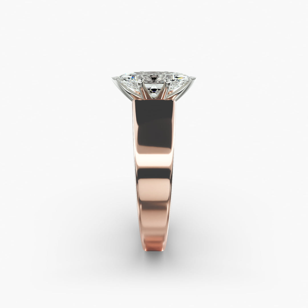 Marquise Lab-Grown Diamond Bold Classic Band Ring – Unique Elegance | IGI Certified | 10K/14K/18K Gold