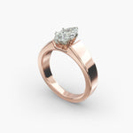 Load image into Gallery viewer, Marquise Lab-Grown Diamond Bold Classic Band Ring – Unique Elegance | IGI Certified | 10K/14K/18K Gold
