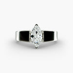Load image into Gallery viewer, Marquise Lab-Grown Diamond Bold Classic Band Ring – Unique Elegance | IGI Certified | 10K/14K/18K Gold
