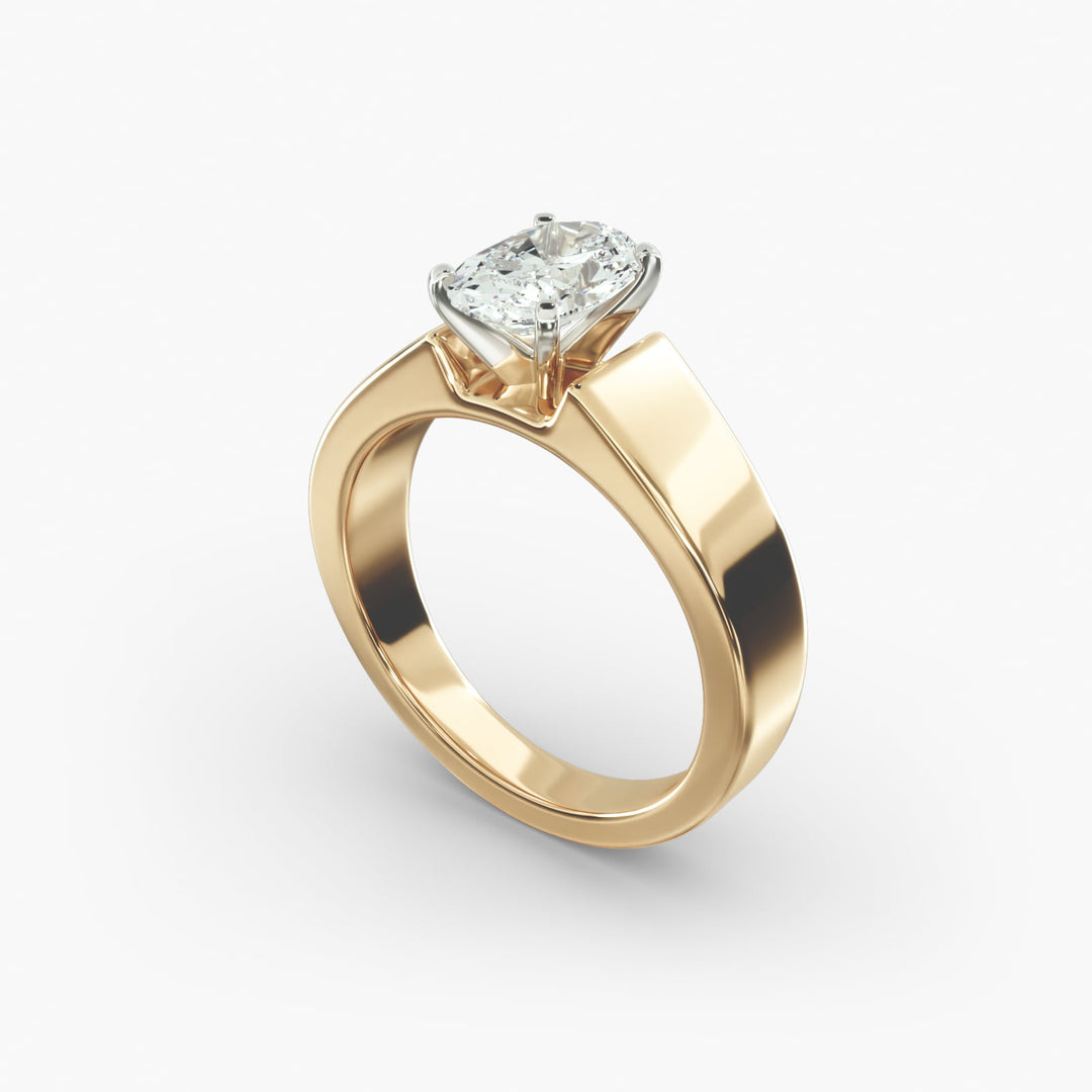Oval Lab-Grown Diamond Bold Classic Band Ring – Timeless Designer Style | IGI Certified | 10K/14K/18K Gold