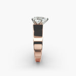 Load image into Gallery viewer, Pear Lab-Grown Diamond Bold Classic Band Ring – Elegant Designer Look | IGI Certified | 10K/14K/18K Gold

